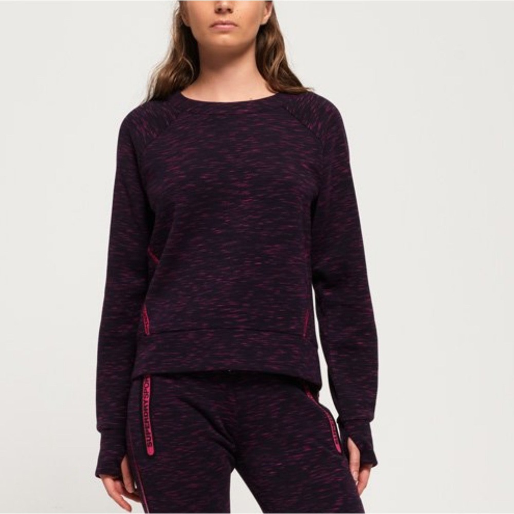 Superdry Sport Core‎ Gym Tech Panel Crew Sweatshirt Thumbhole Womens Size 6